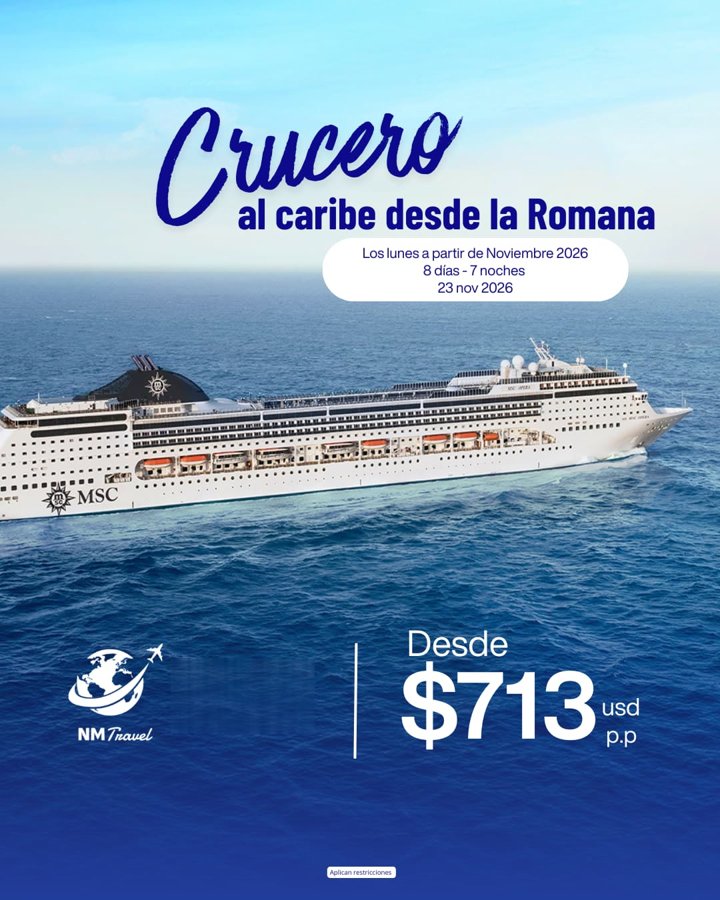 Crucero al Caribe desde La Romana - MSC - 8 días 7 noches
